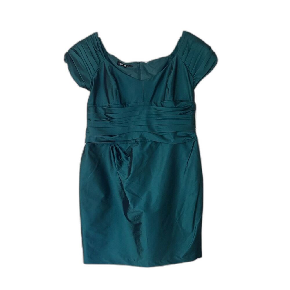 Jones New York Emerald Green Satin Cocktail Party Dress Women’s 16 Lined